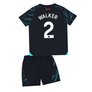 Manchester City Kyle Walker #2 Replika Babytøj Tredje sæt Børn 2023-24 Kortærmet (+ Korte bukser)